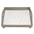 Leopard Mirror 12" Square Tray